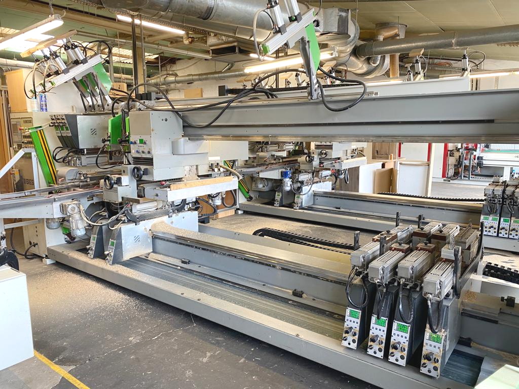 FACONNEUSE-PLAQUEUSE (LIGNE 4-COTES  de FACONNAGE-PLAQUAGE de CHANTS) - IMA + BIESSE - Sofit