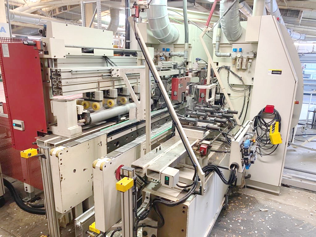 FACONNEUSE-PLAQUEUSE (LIGNE 4-COTES  de FACONNAGE-PLAQUAGE de CHANTS) - IMA + BIESSE - Sofit