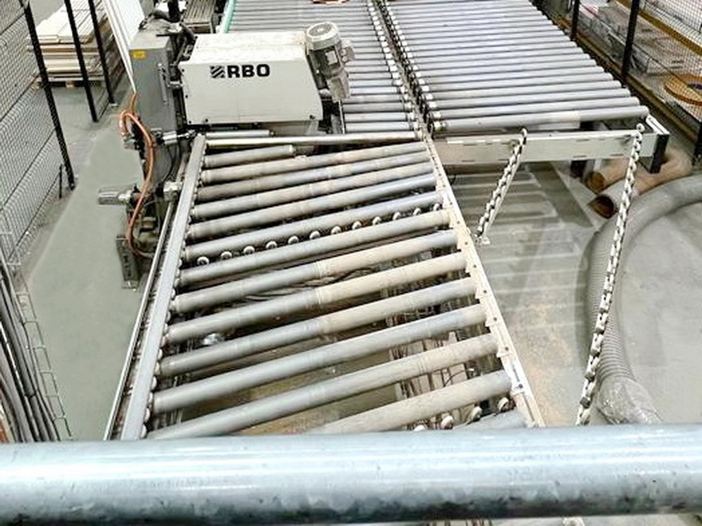 FACONNEUSE-PLAQUEUSE (LIGNE 4-COTES  de FACONNAGE-PLAQUAGE de CHANTS) - BIESSE + RBO - Sofit
