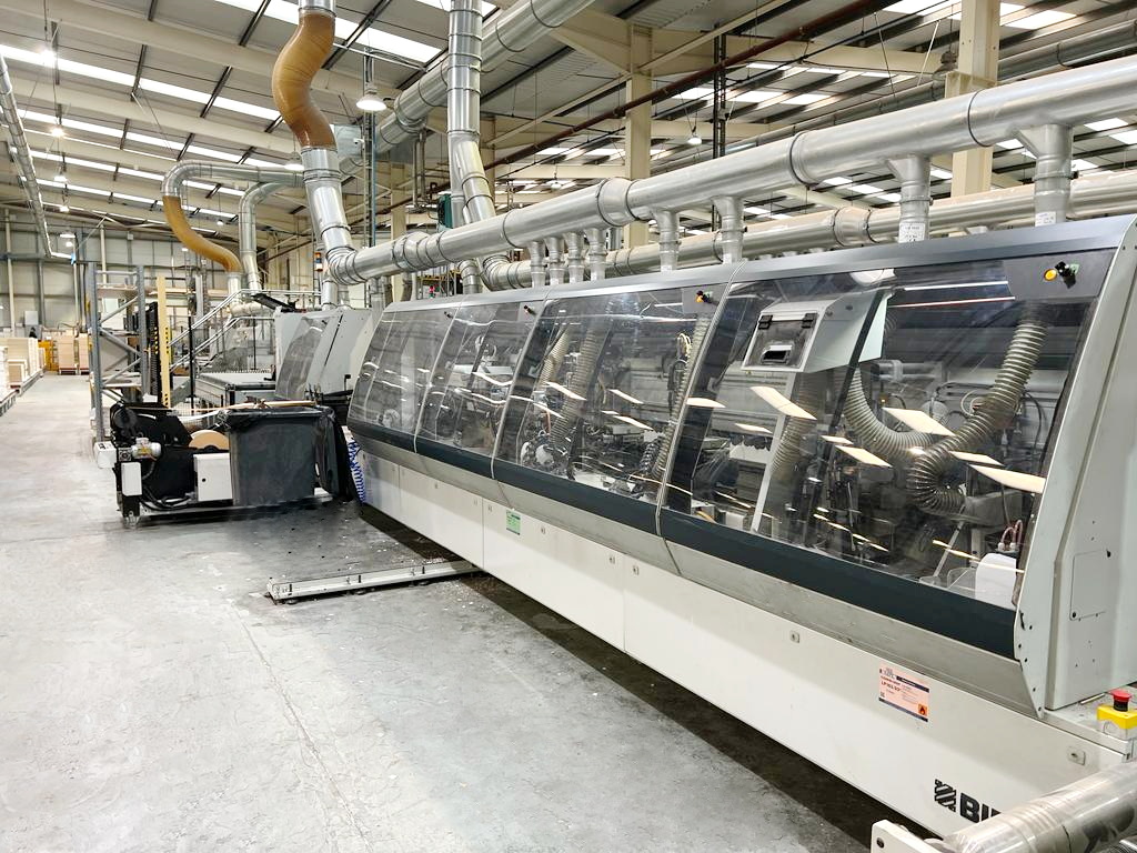 FACONNEUSE-PLAQUEUSE (LIGNE 4-COTES  de FACONNAGE-PLAQUAGE de CHANTS) - BIESSE + RBO - Sofit