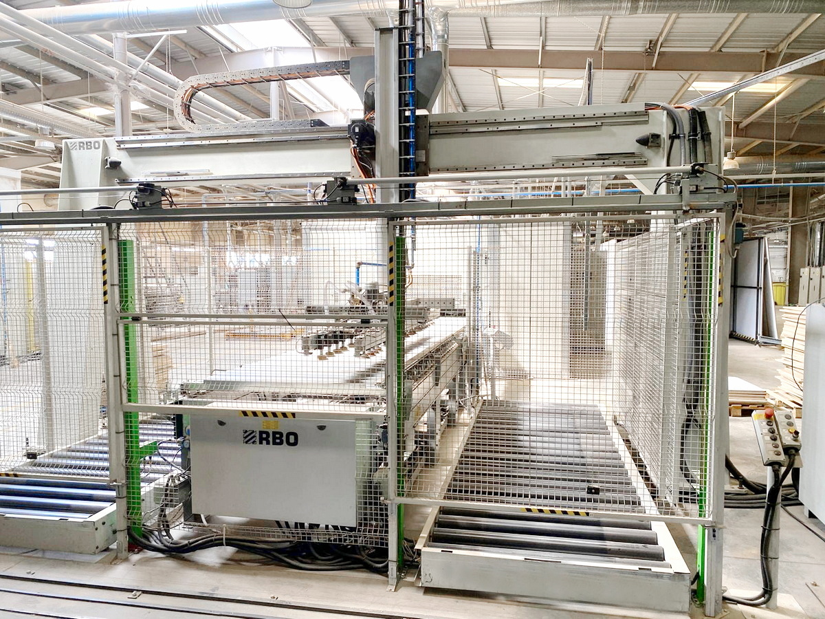 FACONNEUSE-PLAQUEUSE (LIGNE 4-COTES  de FACONNAGE-PLAQUAGE de CHANTS) - BIESSE + RBO - Sofit
