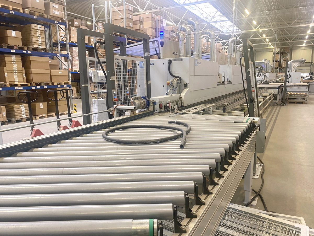 FACONNEUSE-PLAQUEUSE DOUBLE (LIGNE de Façonnage-Placage) - HOMAG + BARGSTEDT - Sofit